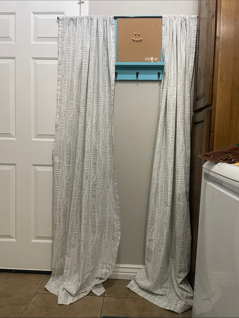 Project 62 White and Gray Patterned Curtain Panels